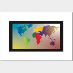 Abstract map of the world Posters and Art